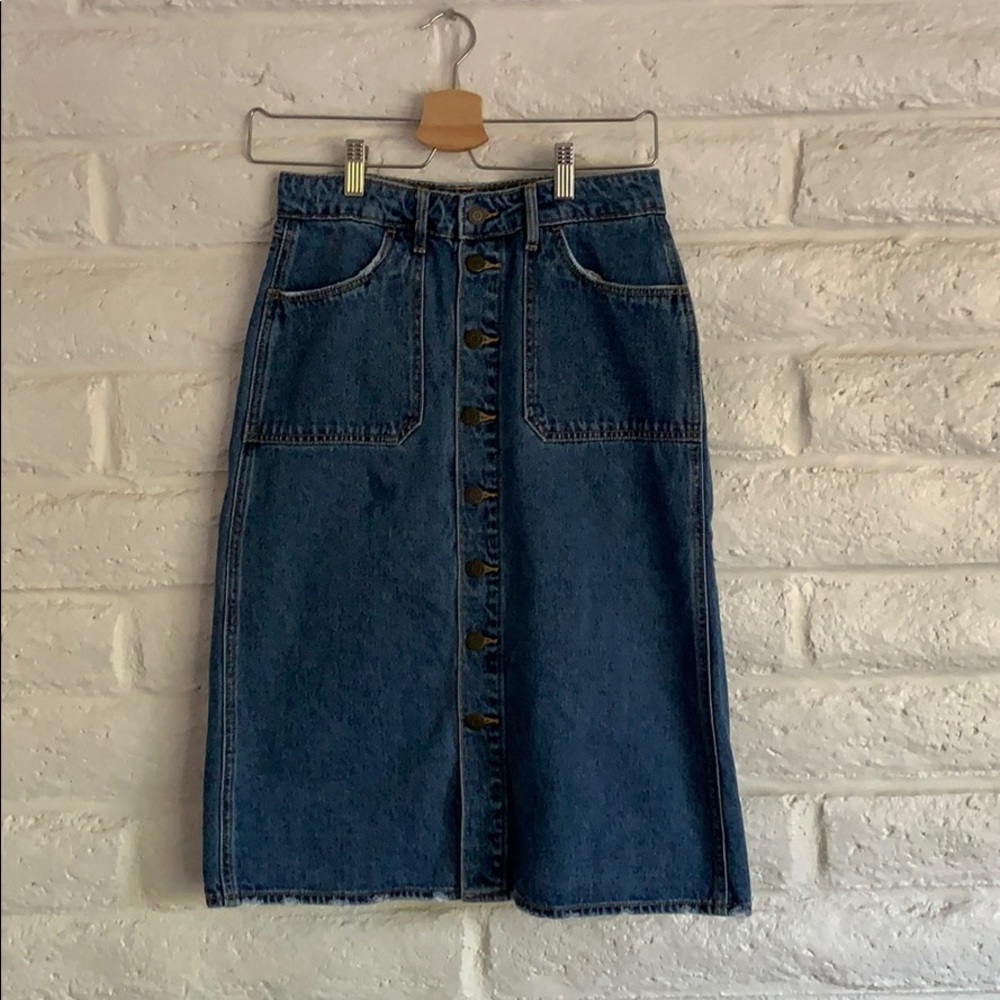 Old Navy Button Down Jean Skirt